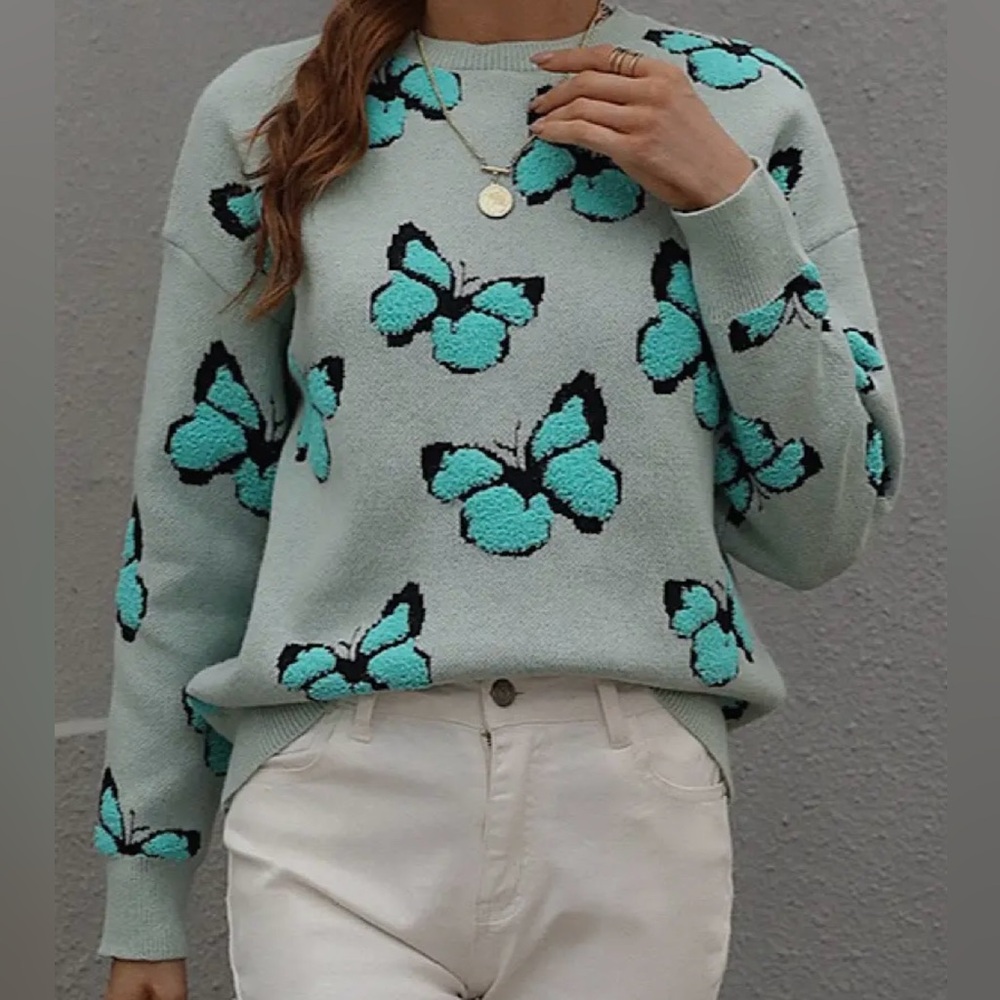 Blue Butterfly Sweater (bulk)